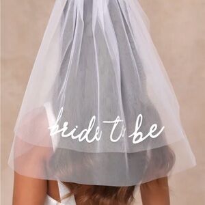 White Bride to Be Veil